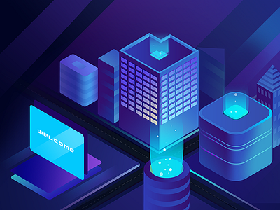 Magic City 2.5d blue city