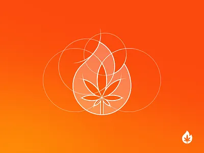 Fire! [ICON CONSTRUCTION] branding cannabis colors concept design icon illustration logo