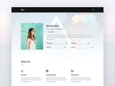 Personal vCard/Resume Template clean creative html5 minimal modern resume template vcard web design