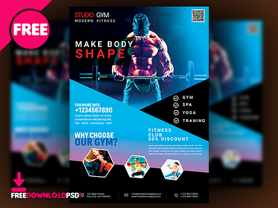 Fitness Gym Flyer Psd Template body builder fitness flyer gym gym flyer gym trainer health flyer spa trainer yoga yoga flyer