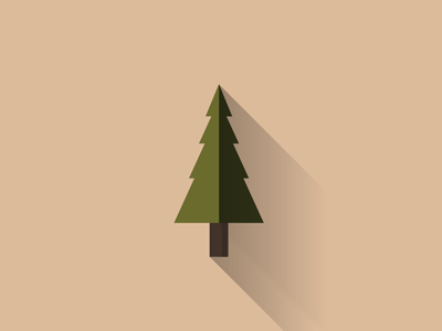 Tree design dribbble flat tree