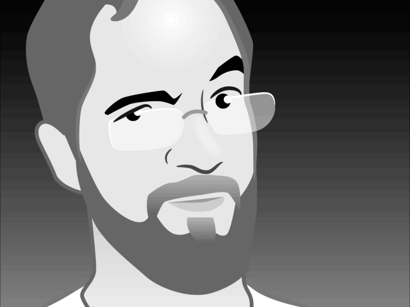 Me adobe aftereffects adobe illustrator gif motiongraphics self portrait selfie vector graphics white black