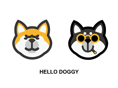 Hello Doggy animal dog illustration