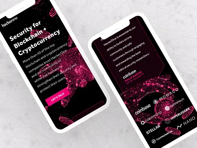 HackerOne Landing Page blockchain cryptocurrency h1 hackerone landing mobile security ui website