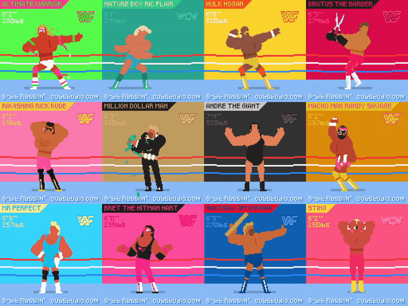 8-bit Rasslin' 8 bit rasslin wcw wrestling wwe wwf