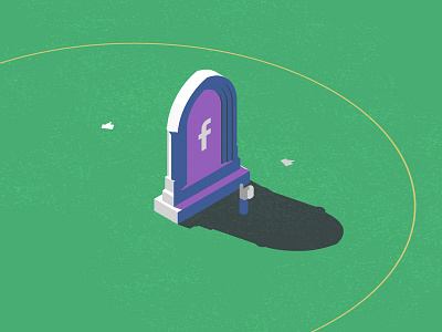 Facebook Is Dead Editorial editorial facebook freelance illustration