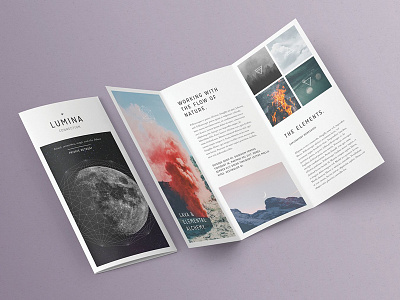 LUMINA Trifold Brochure boho brochure brochure template clean fashion brochure folio template hipster brochure modern brochure photography photoshop trifold trifold brochure trifold template