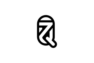 Zq Qz Monogram Logo abstrac alphabet logo qz zq zq qz monogram logo