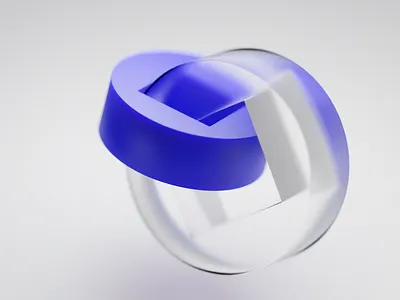 Interlocked 3d animation blender branding design