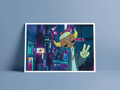 Peaceout Dokebi Kid character design design graffiti illustration mask monster photobomb