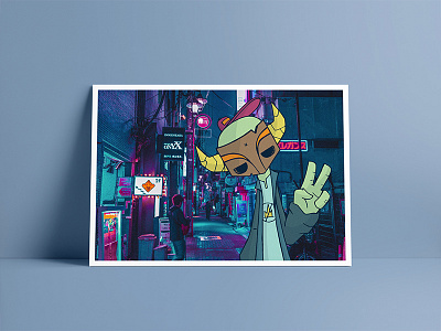 Peaceout Dokebi Kid character design design graffiti illustration mask monster photobomb