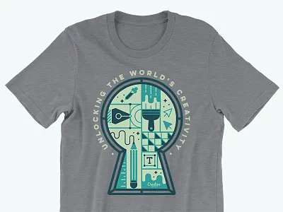 Unlocking Creativity branding design screenprint shirt swag tee