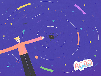 space illustraton illustrator people space，acro