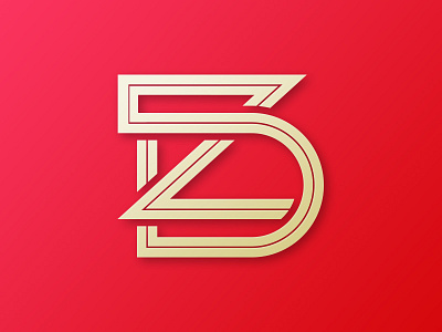 ZD Monogram Logo Concept branding d logo gold identity logo logodesign mark monogram professional z logo