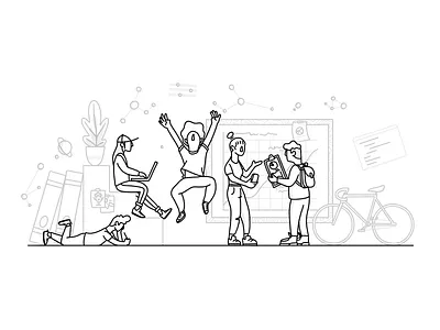 🚀 Illustration design family how to illustration learning outline people procreate tech