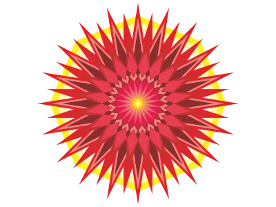 Star Compleks abstract flower star sun
