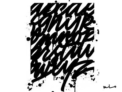 Drip Script Alphabet alphabet art graphic designer handstyle lettering artist toronto