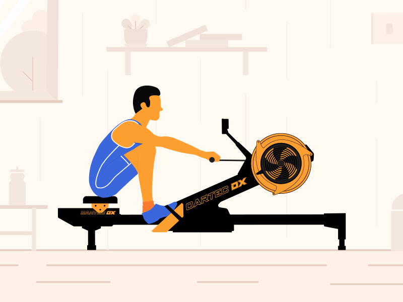 Oartec Machine animation character male man motionstory muscles workout