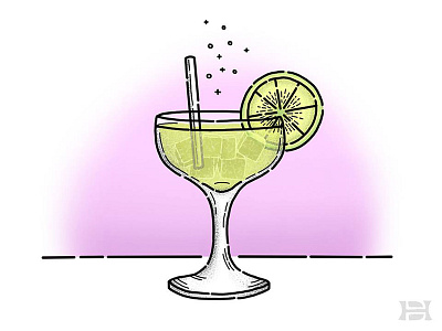 Happy National Tequila Day! alcohol beverage drink ice illustration lime margarita party rocks tequila