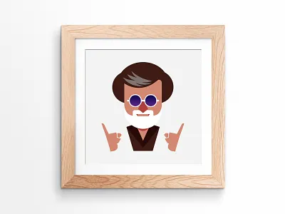 Rajnikant app branding character design flat graphic iconography illustration logo visual webdesign