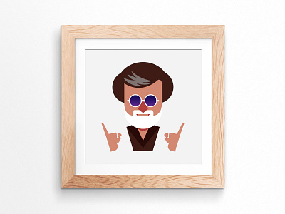 Rajnikant app branding character design flat graphic iconography illustration logo visual webdesign