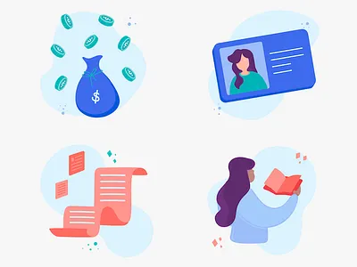 DMV Study Guide book coins dmv id illustration money test