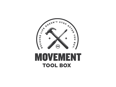 Movement Tool Box hammer illustration logo screwdriver vector