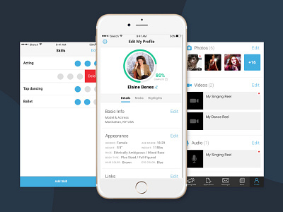 Profiles in iOS acting experience ios photos profile ui ux
