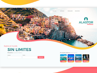 Alastor Travels Web clean design minimal sketch travel ui ux web website