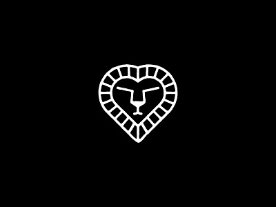 Lion's Heart branding fort lion studio heart lion logo mark