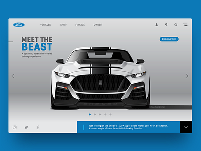 Ford Mustang Shelby Concept carconcept cardesign ford mustang productdesign shelby ui ux webdesign