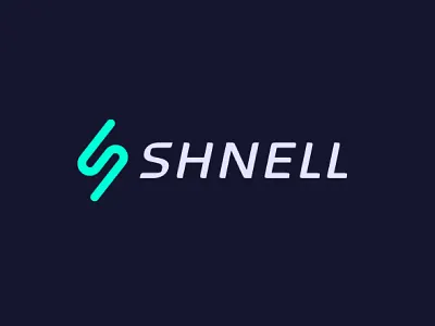 Shnell Logo, iteration 3 blue bolt bolts celestin cyan lightning logo s white