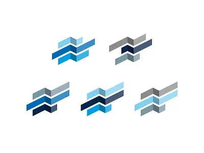 Generativ Mark - blue colour variations logo mark symbol