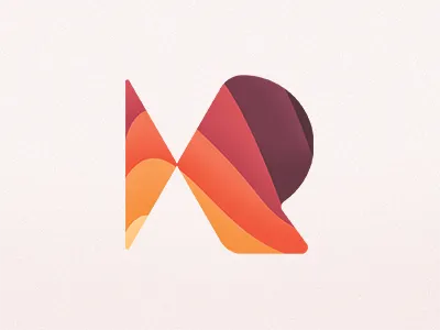 R Hourglass art direction gradient graphic design layers logo r sunset typography