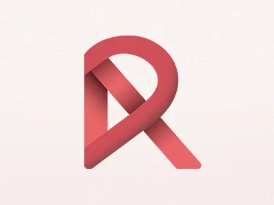 R Heart art direction gradient graphic design heart layers logo r sunset typography