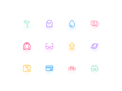 Pixel icons card demo free freebie ghost glass glasses heart icons rain sample t shirt