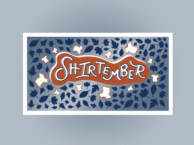 Shirtember illustration lettering marketing sale tshirts web banner