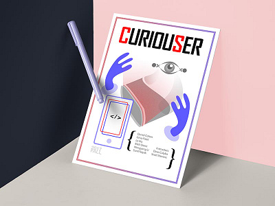 VR educational game "Curiouser" Handsheet branding design graphic design print