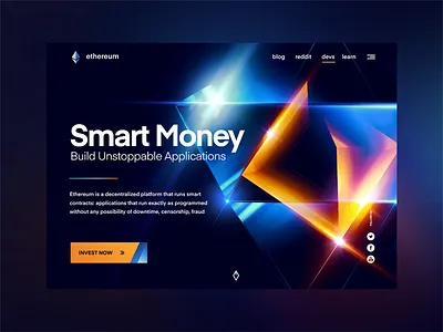 Ethereum Landing 3d app credit card crypto design ethereum iphone landing page site website xrp