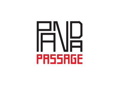 Panda Passage Logo - Option 2 custom type identity logo panda zoo