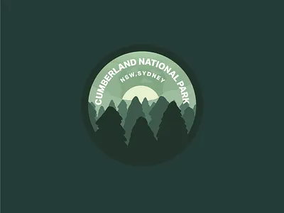 Cumberland National Park Badge badge design green logo park