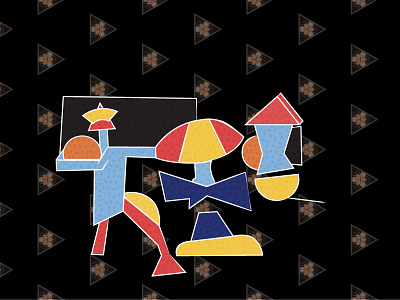 Sports illustration shapes sketch sports surface pattern