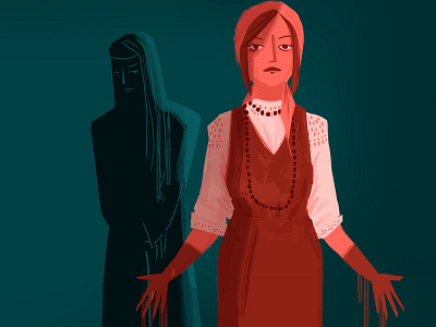 The Black-Eyed God art blood character comic concept art digital art drawing fantasy illustration red slavic webcomic