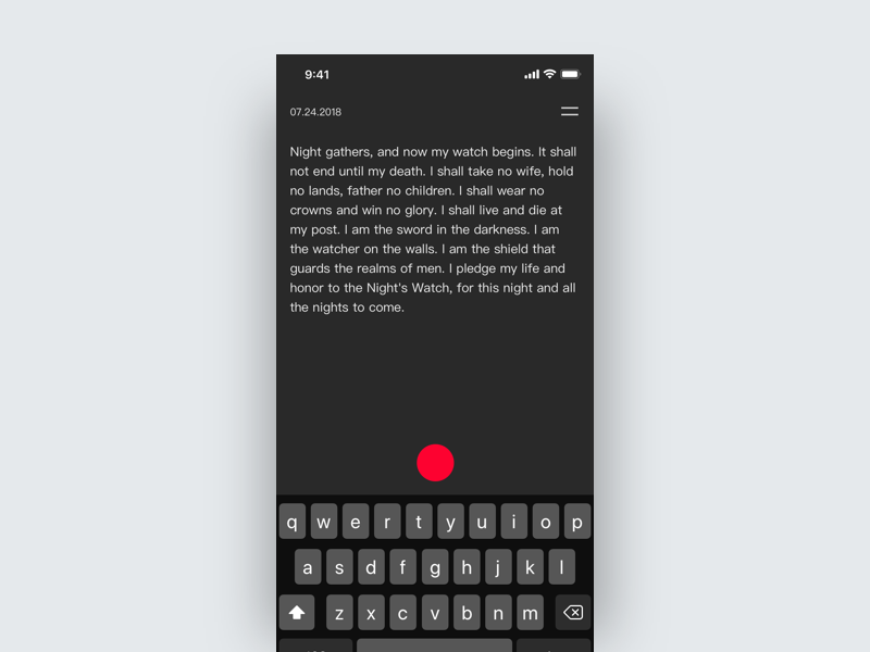 Note App Concept