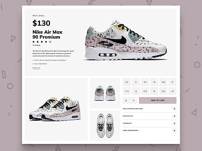 DailyUI - 012 - E-Commerce Shop (Single Item) daily ui e commerce shoes shop single item