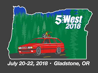 5erWest 2018 t-shirt design 5erwest big wheel bmw oregon touring