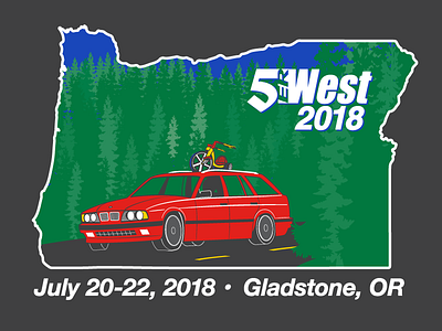 5erWest 2018 t-shirt design 5erwest big wheel bmw oregon touring