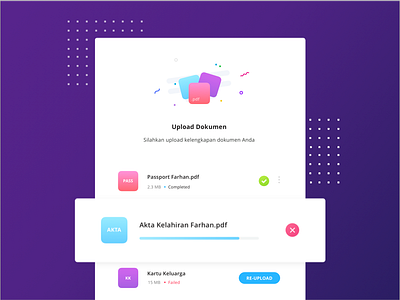 Upload Document card cloud debut document dribbble page progress task upload