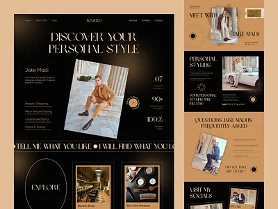 Portfolio Website. clean ui creative landing page layout minimal orix personal portfolio personal style portfolio portfolio landing page portfolio page portfolio site portfolio template portfolio website sajon styleguide trending trendy typography