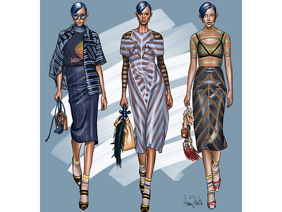 Fendi. Fashion illustrations art artist artwork fashion illustration illustrator